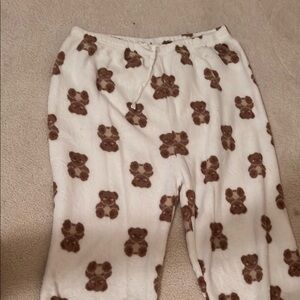 Soft teddy bear pajama pants